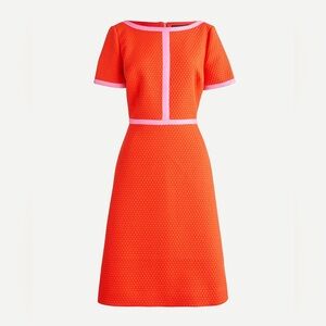 J. Crew Red and Pink Textured Mini Dress